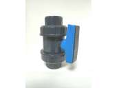 Double Union Ball Valve 110mm Waste Pipe Blue Handle